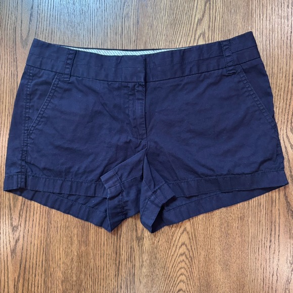 J. Crew Pants - J. Crew Factory Navy Blue 100% Cotton Broken-In Chino Shorts Women's Size‎ 6